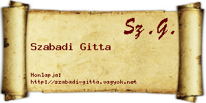 Szabadi Gitta névjegykártya